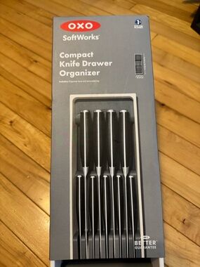 OXO SoftWorks Compact Knife Drawer Organizer - Gray and White